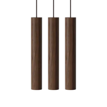 Подвесной светильник Ø3,4х22 см Chimes Cluster 3, тёмный дуб