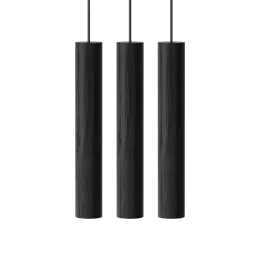 Подвесной светильник Ø3,4х22 см Chimes Cluster 3, чёрный
