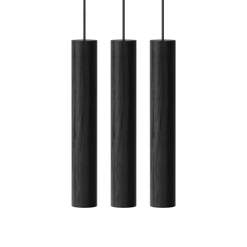 Подвесной светильник Ø3,4х22 см Chimes Cluster 3, чёрный