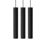 Подвесной светильник Ø3,4х22 см Chimes Cluster 3, чёрный