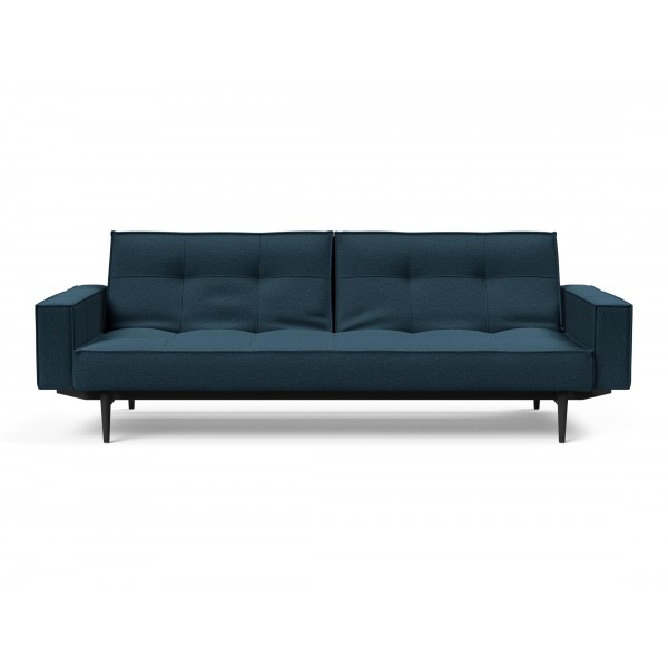 Диван-кровать Splitback 115х210 см с подлокотниками, Styletto чёрный, ткань 580