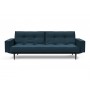 Диван-кровать Splitback 115х210 см с подлокотниками, Styletto чёрный, ткань 580