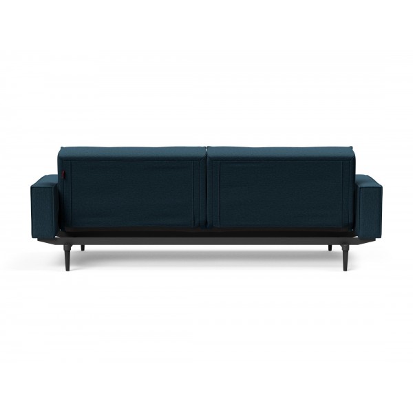Диван-кровать Splitback 115х210 см с подлокотниками, Styletto чёрный, ткань 580