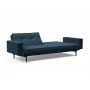 Диван-кровать Splitback 115х210 см с подлокотниками, Styletto чёрный, ткань 580