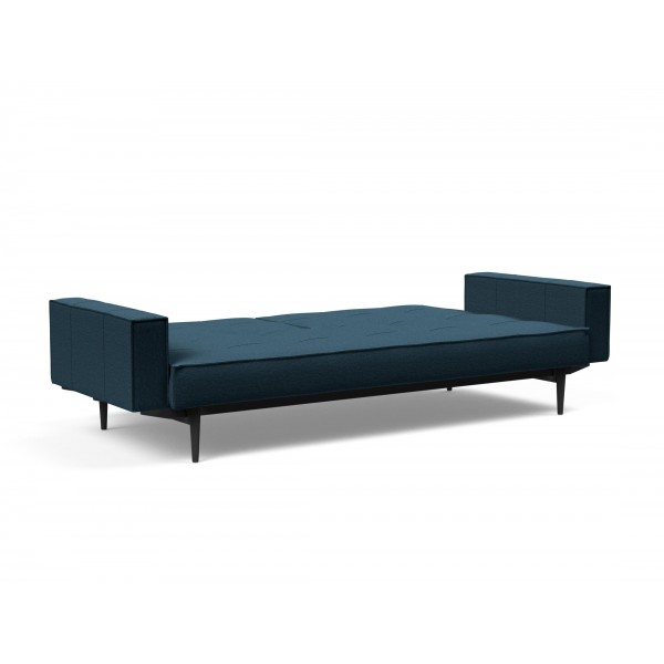 Диван-кровать Splitback 115х210 см с подлокотниками, Styletto чёрный, ткань 580
