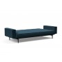 Диван-кровать Splitback 115х210 см с подлокотниками, Styletto чёрный, ткань 580