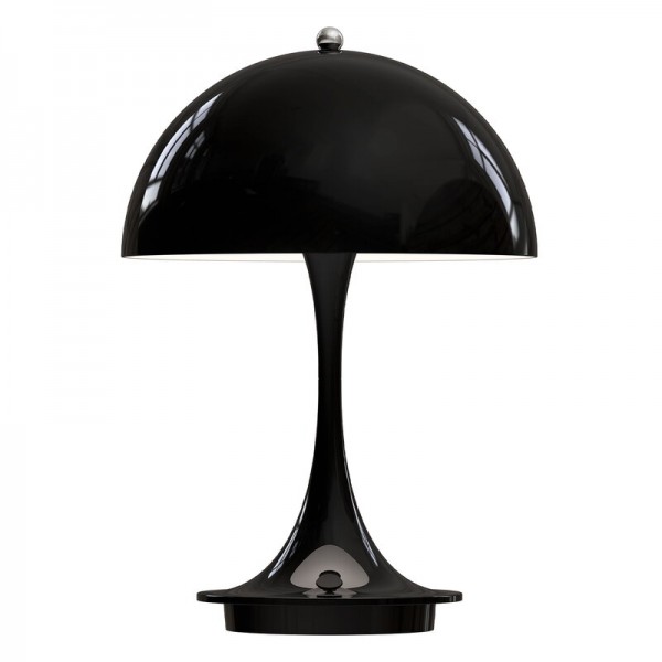 Настольная лампа Panthella Portable Metal, D16 см, черная