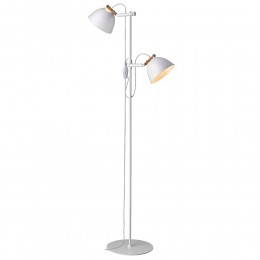 Напольный светильник с двумя лампами ARHUS, h 150 см, D18 см, белый/метал