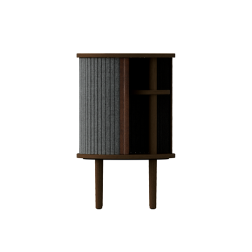 Тумба Audacious Ø38х59,3 см, темный дуб, серая