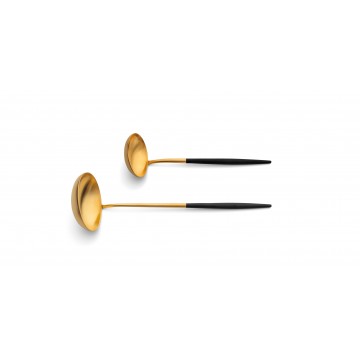 Ложка и половник Cutipol Goa Gold, черный