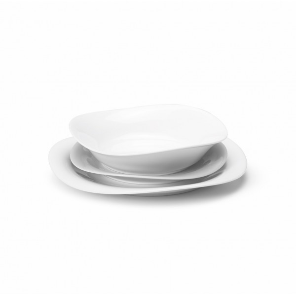 Тарелка обеденная Cobra, белый фарфор, D21 см