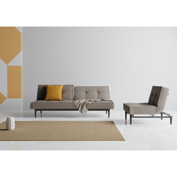 Диван-кровать Splitback 115х210 см черные ножки Styletto, ткань 521