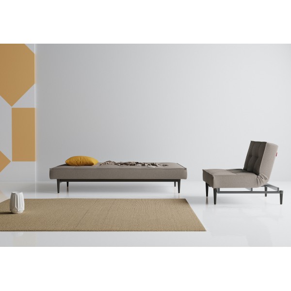 Диван-кровать Splitback 115х210 см черные ножки Styletto, ткань 521