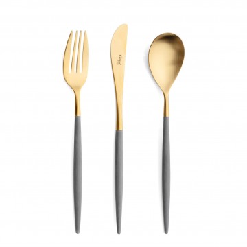 Набор столовых приборов Mio Gold 24 пред. на 6 персон, серые