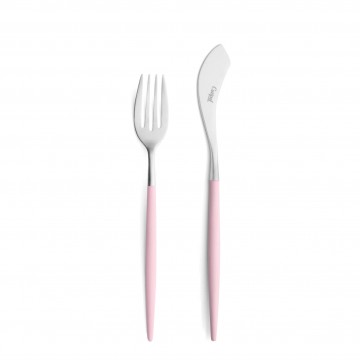 Нож и вилка для рыбы Cutipol Mio, розовые