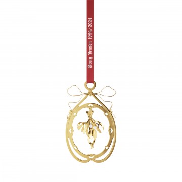 Украшение для елки омела, позолоченное