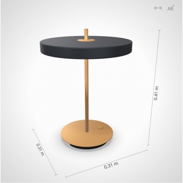 Настольный светильник Asteria Ø31, серый