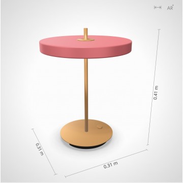 Настольный светильник Asteria Ø31, розовый