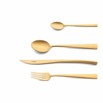 Набор столовых приборов Duna Gold 130 пред. на 24 персон, матовые