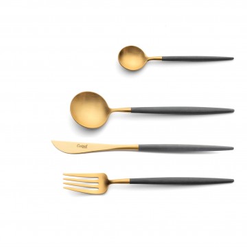 Набор столовых приборов Goa Gold 130 пред. на 12 персон, серый