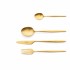 Набор столовых приборов Solo Gold 130 пред. на 12 персон, матовые