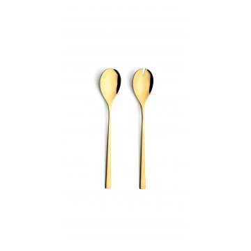 Приборы для салата Duna Gold, зеркальные
