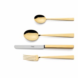 Набор столовых приборов Bauhaus Gold 130 пред. на 12 персон, зеркальные