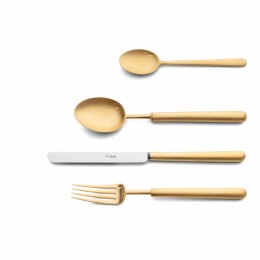Набор столовых приборов Bali Gold 130 пред. на 12 персон, матовые