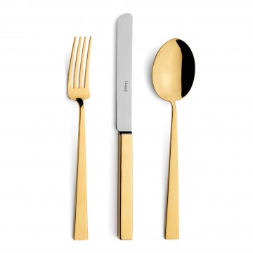 Набор столовых приборов Bauhaus Gold 130 пред. на 12 персон, зеркальные