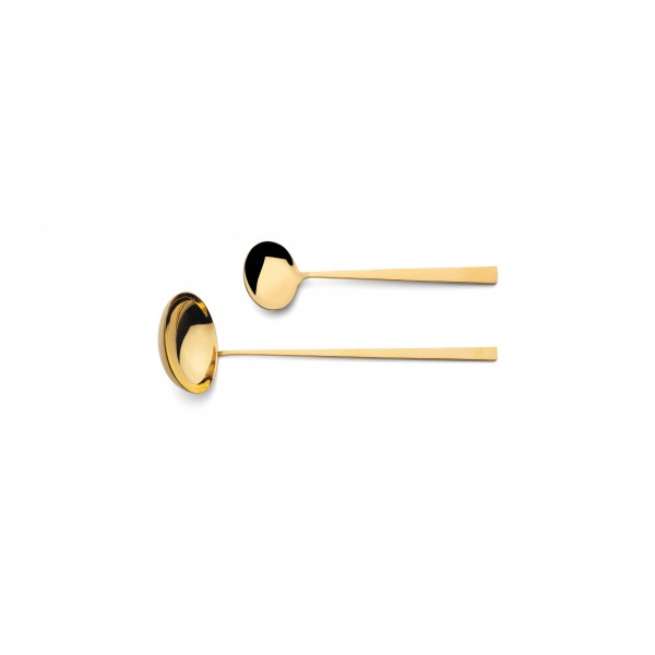Набор столовых приборов Bauhaus Gold 130 пред. на 12 персон, зеркальные