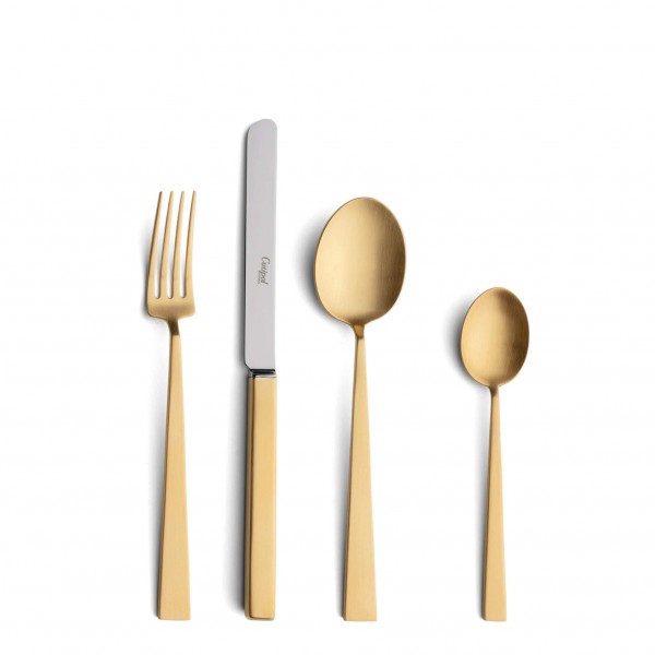 Набор столовых приборов Bauhaus Gold 130 пред. на 12 персон, матовые