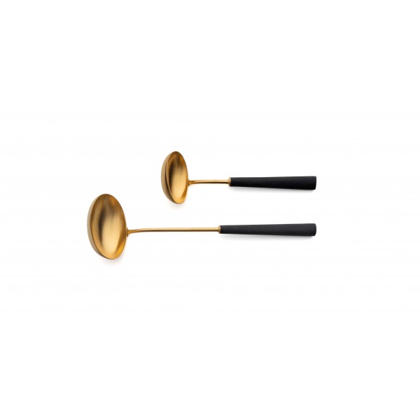 Набор столовых приборов Ebony Gold 130 пред. на 12 персон, матовые