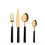 Набор столовых приборов Ebony Gold 130 пред. на 12 персон, матовые