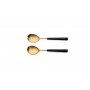 Набор столовых приборов Ebony Gold 130 пред. на 12 персон, матовые