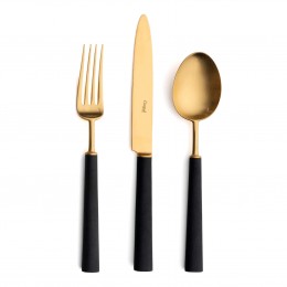 Набор столовых приборов Ebony Gold 130 пред. на 12 персон, матовые