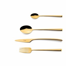 Набор столовых приборов Mezzo Gold 130 пред. на 12 персон, зеркальные
