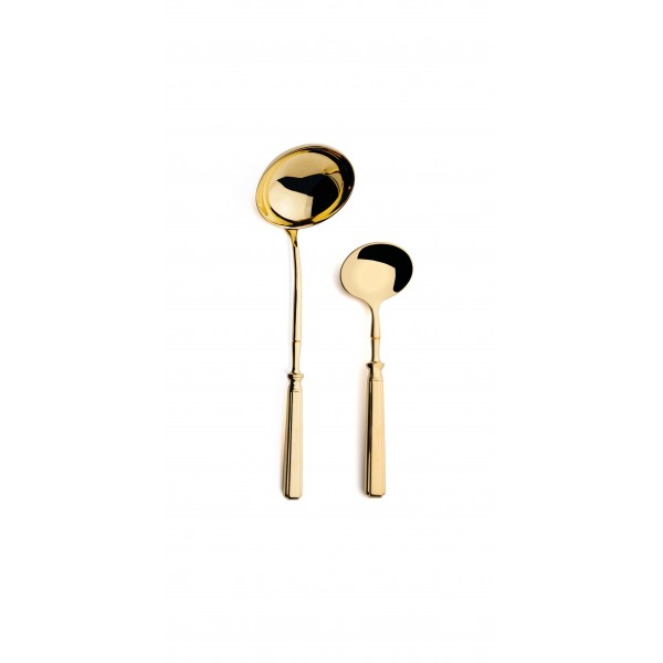 Набор столовых приборов Piccadilly Gold 130 пред. на 12 персон, зеркальные