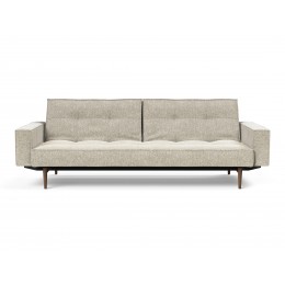 Диван-кровать Splitback с подлокотниками, Styletto темный, ткань 357
