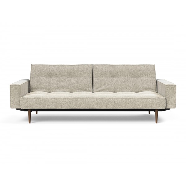 Диван-кровать Splitback с подлокотниками, Styletto темный, ткань 357