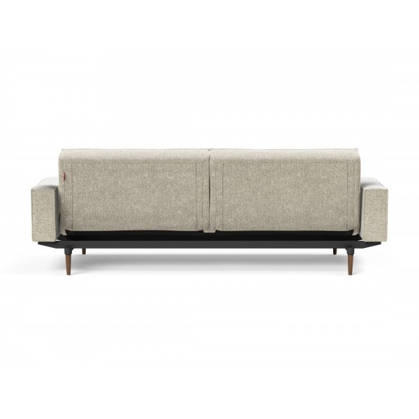Диван-кровать Splitback с подлокотниками, Styletto темный, ткань 357