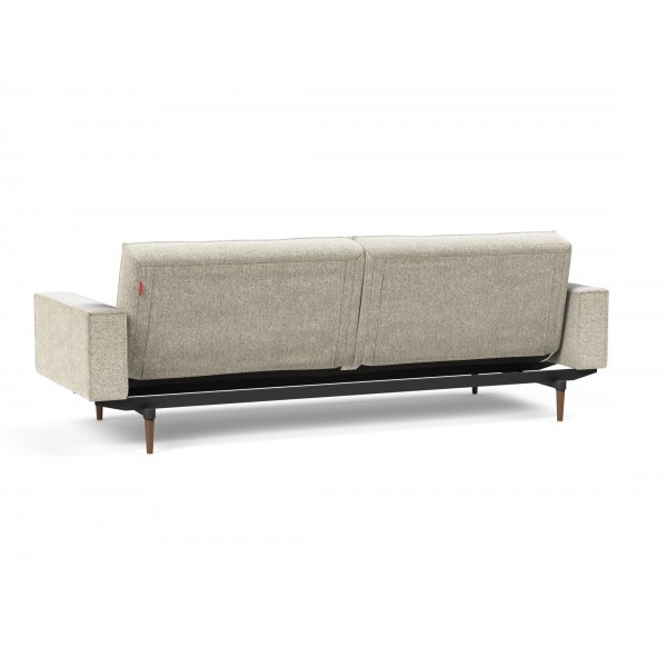 Диван-кровать Splitback с подлокотниками, Styletto темный, ткань 357