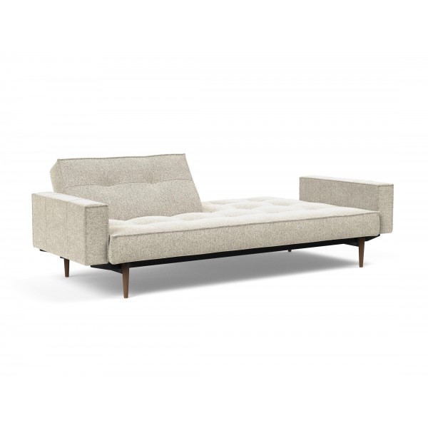 Диван-кровать Splitback с подлокотниками, Styletto темный, ткань 357