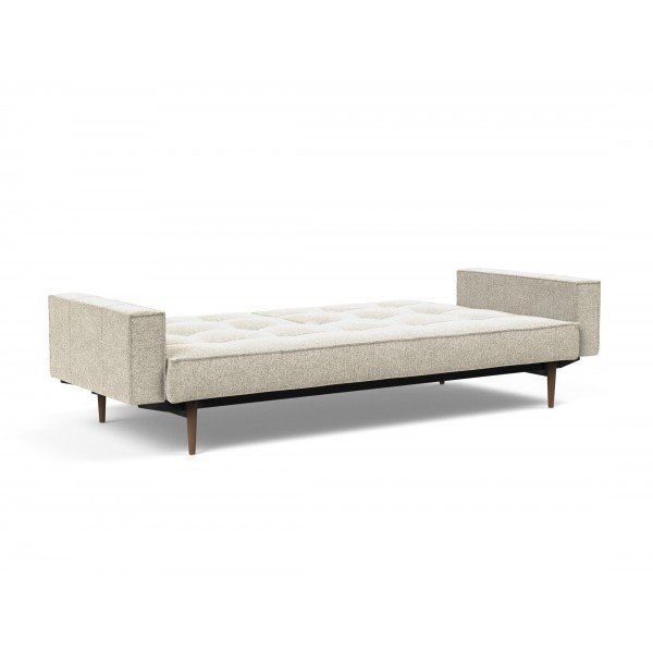 Диван-кровать Splitback с подлокотниками, Styletto темный, ткань 357