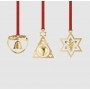 Новогодние украшения Georg Jensen 3 шт, позолоченные