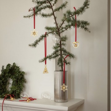 Новогодние украшения Georg Jensen 3 шт, позолоченные