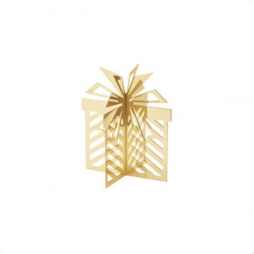 Рождественское настольное украшение, маленькое, позолоченное