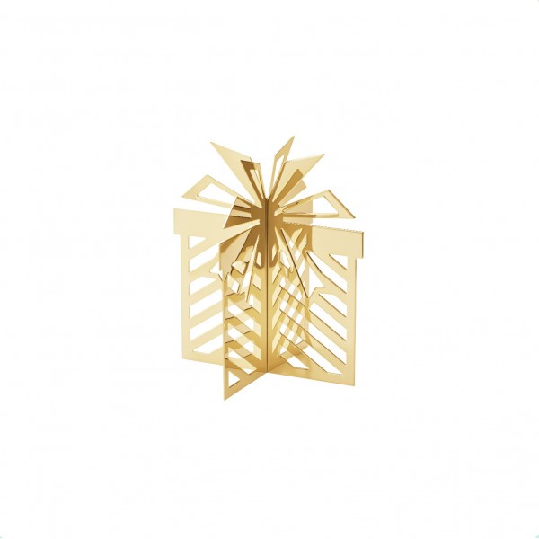 Рождественское настольное украшение, маленькое, позолоченное