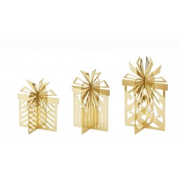 Рождественское настольное украшение, маленькое, позолоченное