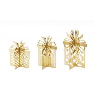 Рождественское настольное украшение, большое, позолоченное