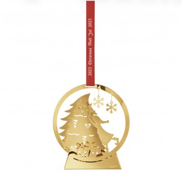 Рождественское украшение Снежный шар, позолоченный